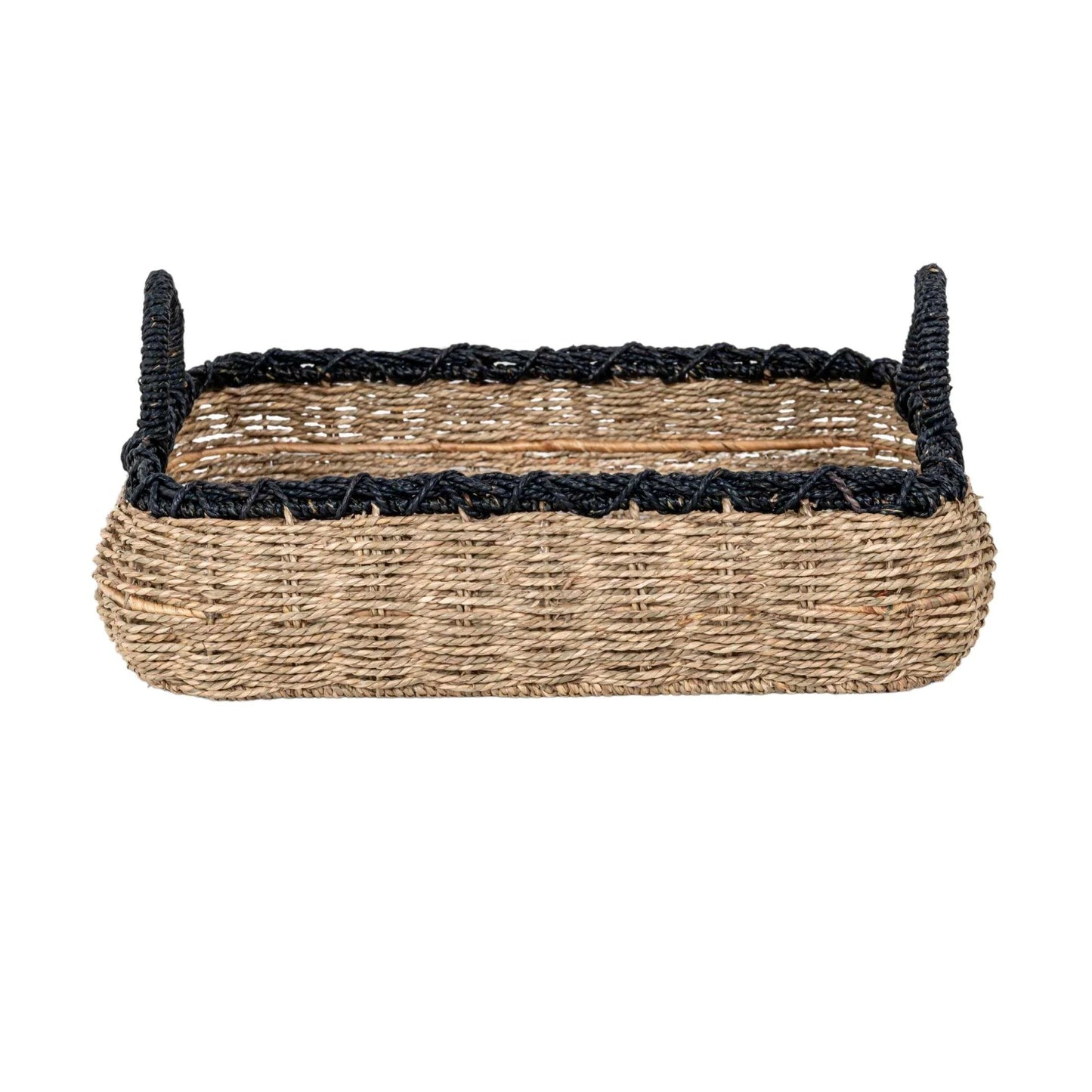 Seagrass Tray Storage Basket with Handles