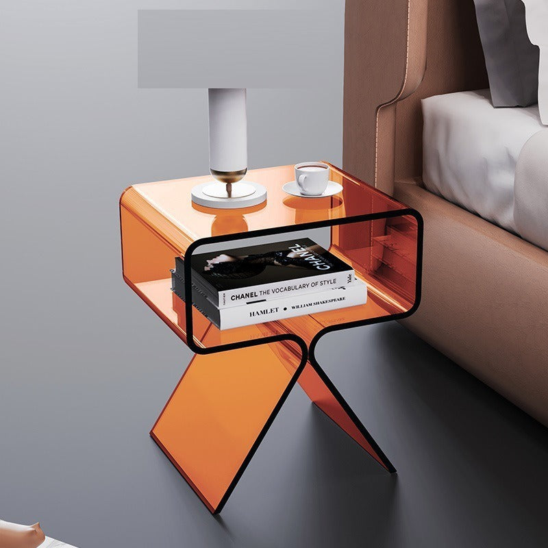 Minimalist Transparent Acrylic Side Table Sofa and Tea Table