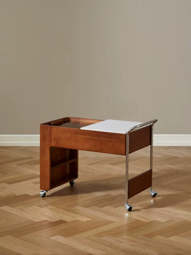 N3182 Simple Modern Solid Wood Living Room Furniture Movable Multifunctional Sofa Side Cabinet Corner Table