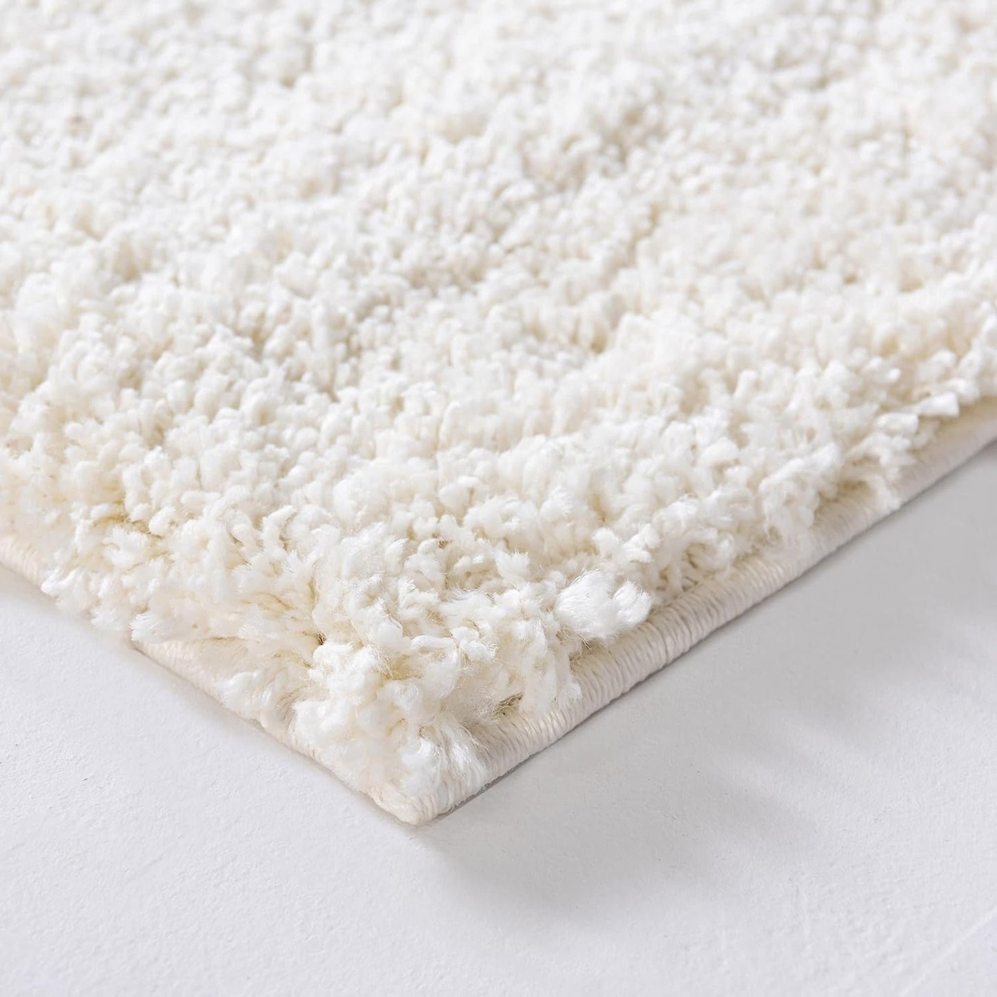 Soft Solid Shag Collection Area Rug – 7X10 White Shag Rug Perfect for Bedrooms, Dining Rooms, Living Rooms