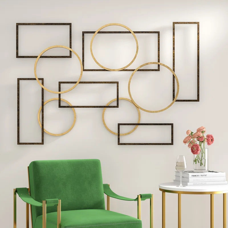 Modern Abstract Wall Decor on Metal