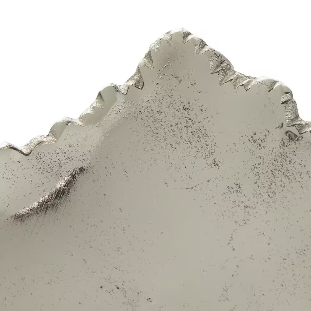 Silver Aluminum Live Edge Decorative Tray