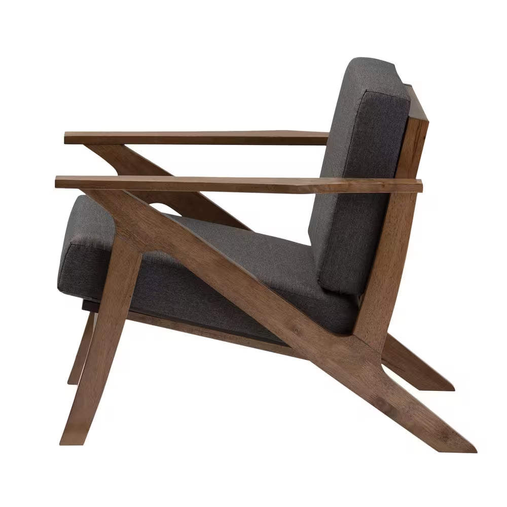 Cayla Gray Fabric Upholstered Accent Chair
