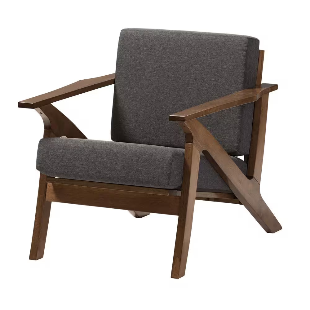 Cayla Gray Fabric Upholstered Accent Chair