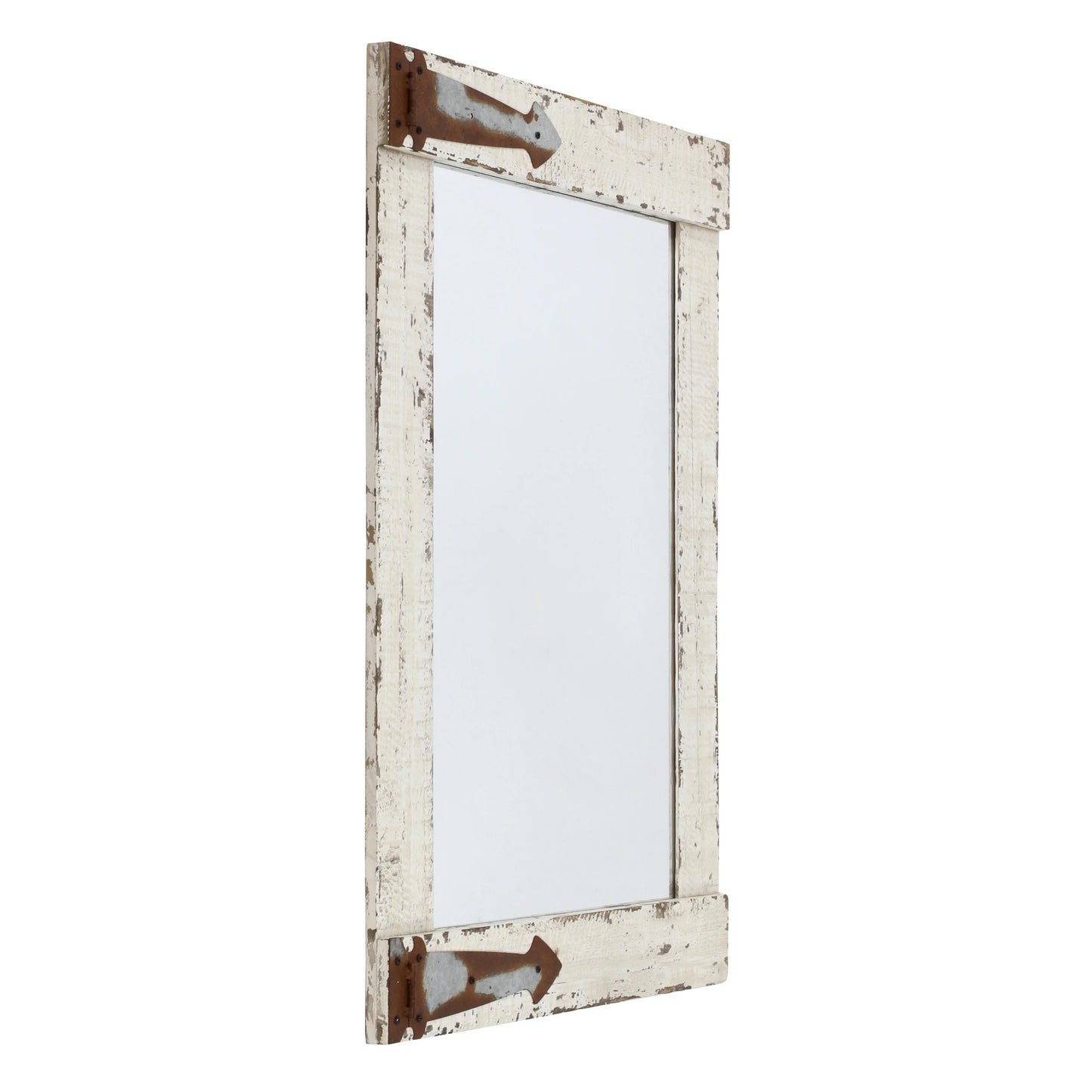 Serenad Farmhouse Wall Mirror White 30" X 22" by