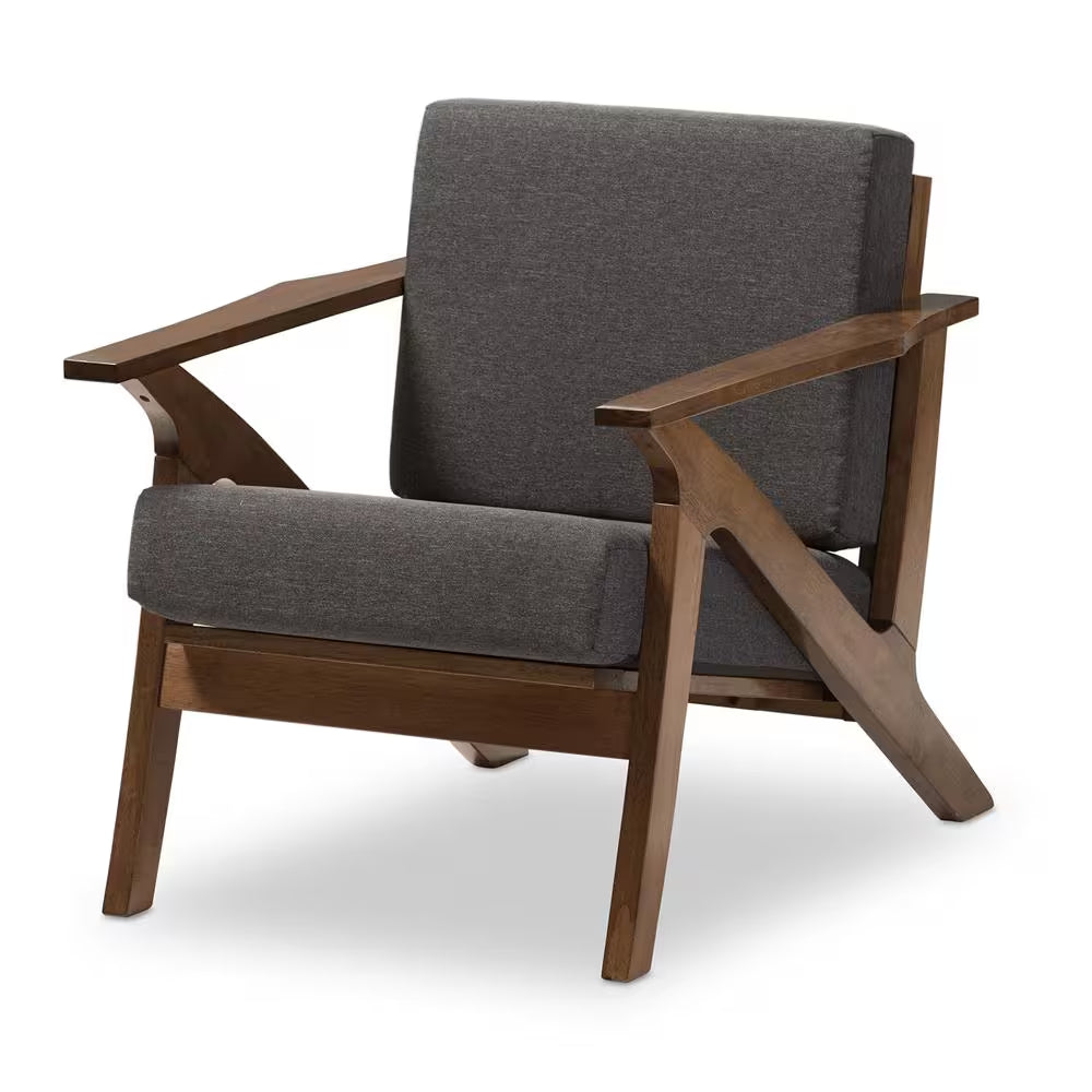 Cayla Gray Fabric Upholstered Accent Chair