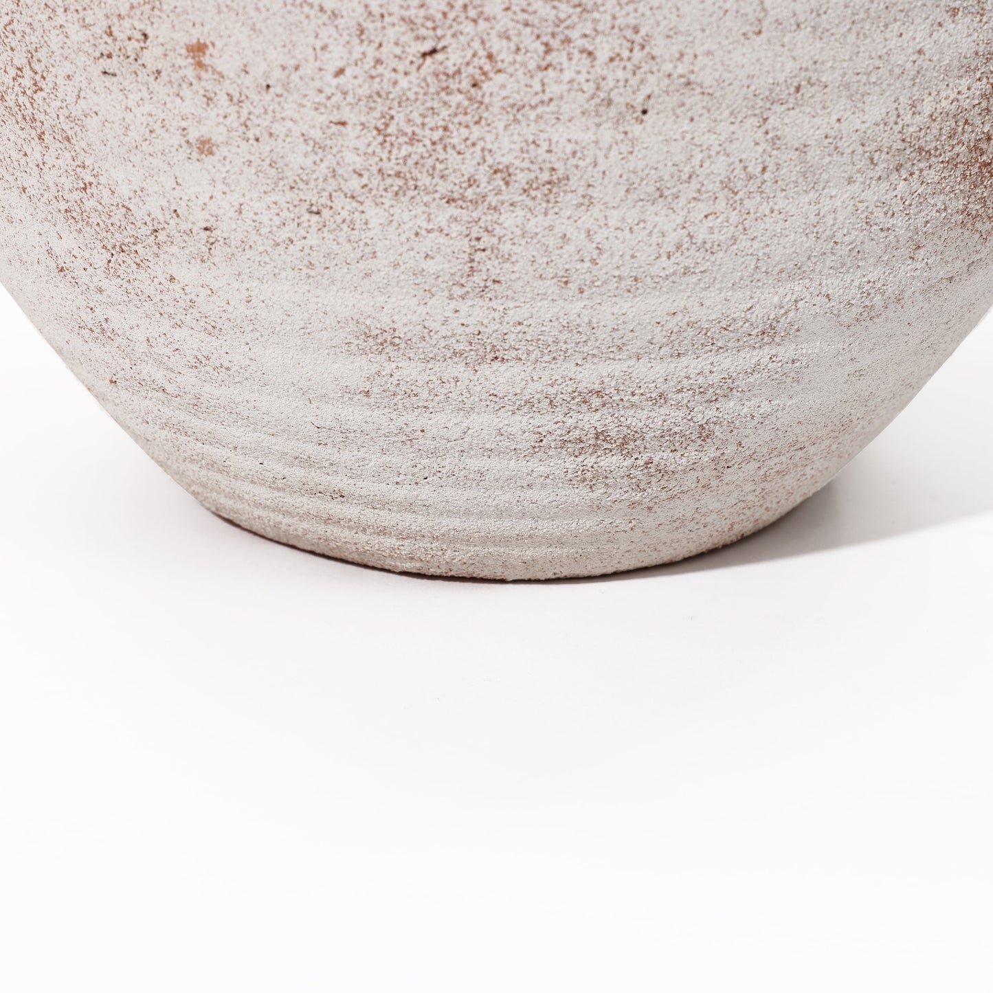 Marble Brown and White 7.5-Inch Tall Terracotta Vase