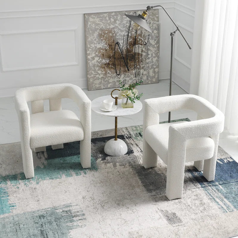 24" Wide Boucle Upholstered Armchair