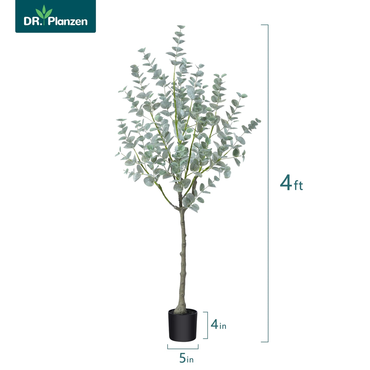 Artificial Eucalyptus Tree 4Ft Faux Eucalyptus Plant in Pot Fake Tree for Home Decor Indoor Living Room Perfect Housewarming Gift Green 1Pack
