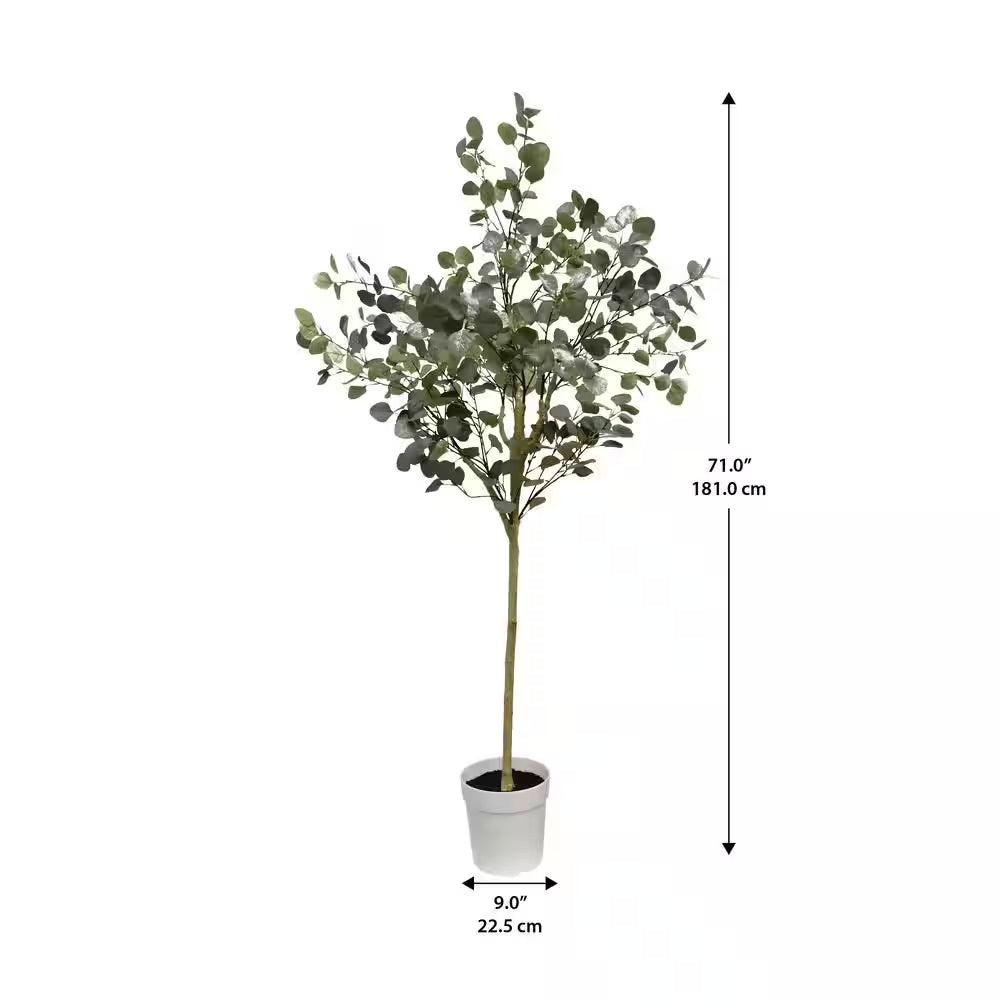 71 In. Artificial Eucalyptus 412 Lv (9 In. X 8 In. H Pot; 70 In. X 71 .3 In. H)