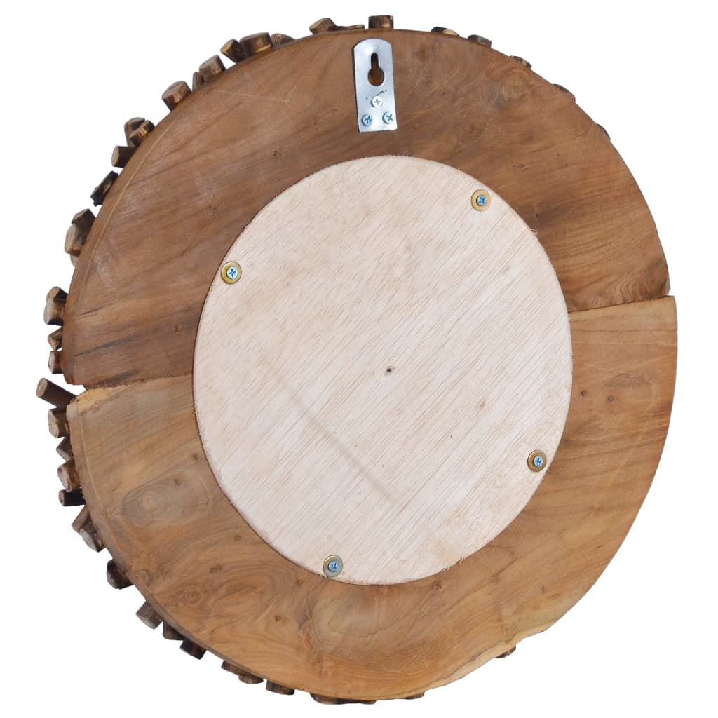Mirror Natural Wood Solid Teak Wood and Glass Medium