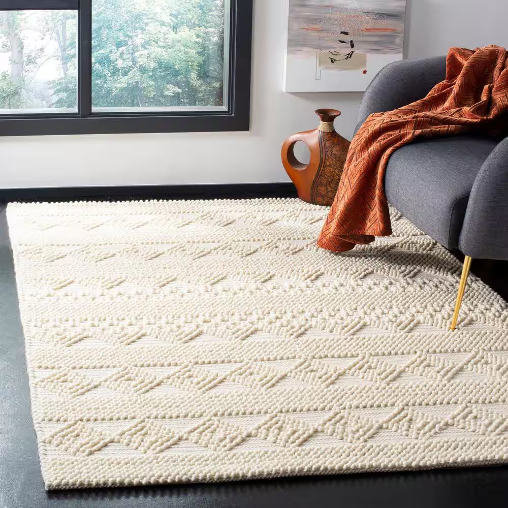 Natura Ivory 5 Ft. X 8 Ft. Striped Diamonds Area Rug