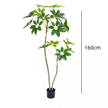 5. 2 Ft. Tall Artificial Tree ，Umbrella Fake Plants Artificial Plants with Planter, Umbrella Tree in Pot