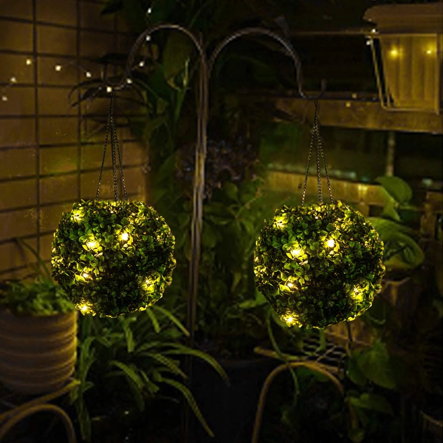 Hanging Solar Lantern Lights Outdoor Waterproof, 8 Inch LED Solar Powered Garden Lantern with Warm White Light, Energy Saving, Auto On/Off