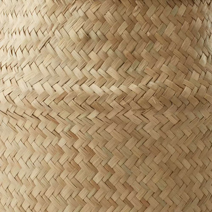 Brown Natural 11 In. X 4.75 In. Seagrass Decorative Basket Medium Storage Bin for Use as Planter for Plants and Trees