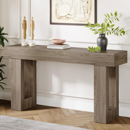 Spaco 63-Inch Long Console Table, Wooden Rectangular Sofa Table behind the Couch, Farmhouse Entryway Table for Entrance, Hallway, Living Room