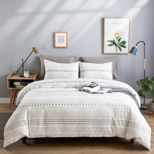 Cotton 800 Thread Count 3 Piece Duvet Sets Queen with Duvet Cover and Pillowcase
