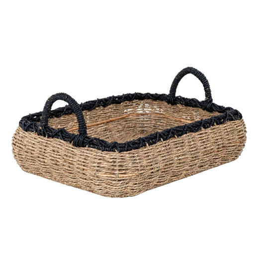 Seagrass Tray Storage Basket with Handles