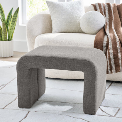 Juliet Waterfall Boucle Ottoman, Truffle Brown