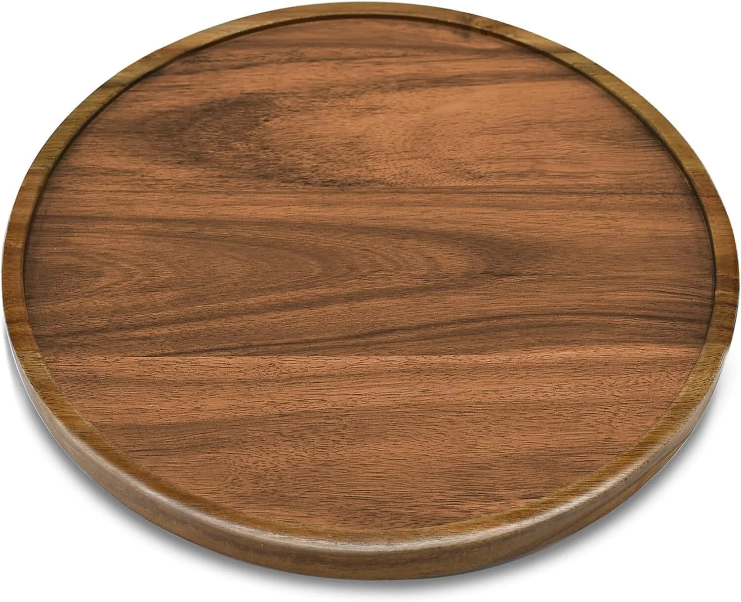10 Inches Candle Holder Tray Home Decor, Acacia round Wood Tray for Coffee Table, Coffee Table Tray,Small Wooden Serving Tray, Decorative Trays for Home Decor(1 Pack)