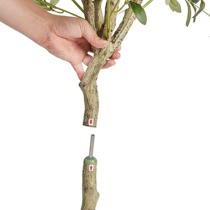 Uimoso 5Ft Artificial Olive Tree Green Tall Faux Lifelike Fake Plant Home Decor
