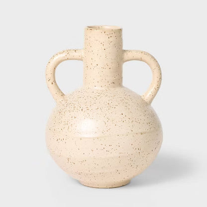 Large Matte Ceramic Speckle Glaze Vase - Threshold Designed with Studio Mcgee: