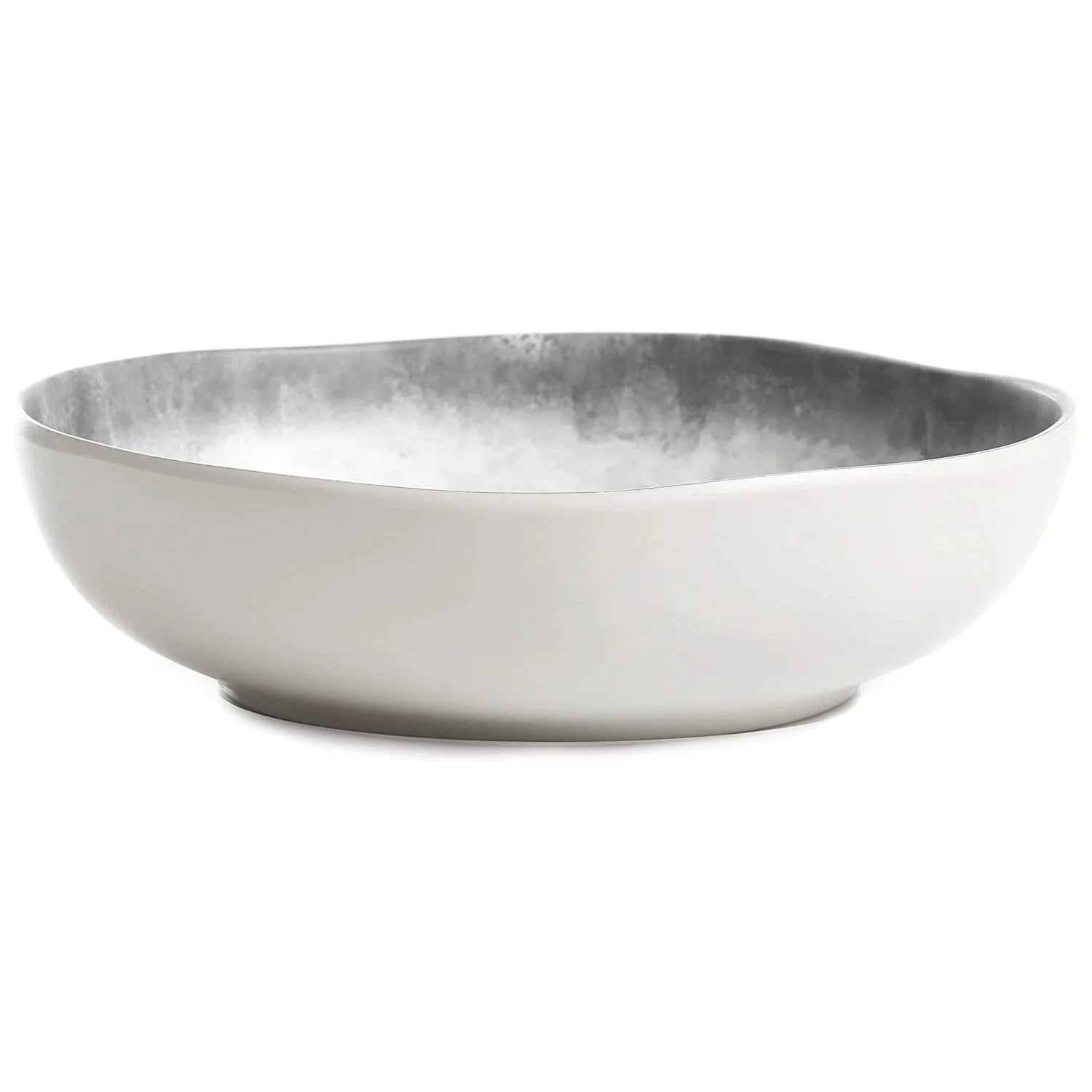 Granite Organic round Melamine Dinnerware Set, Service for Four (16Pcs), Marble