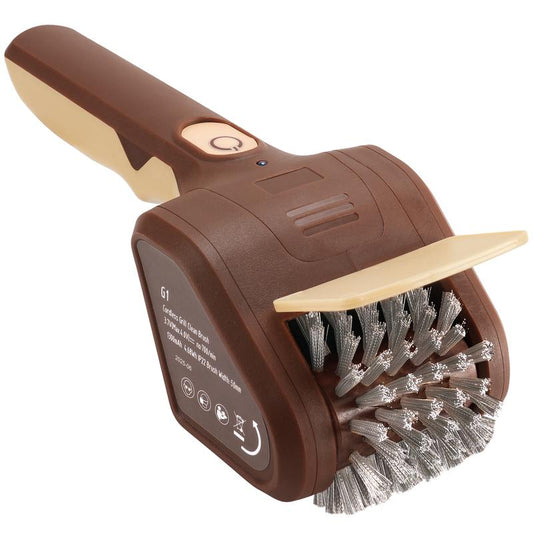 Electric Grill Brush- Cordless Rechargeable, 700 RPM True Stainless Steel Bristles, 360° Deep Clean for Every Grill Type & Grate Handles Reusable
