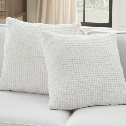 Lifestyle White 18 In. X 18 In. Square Throw Pillow