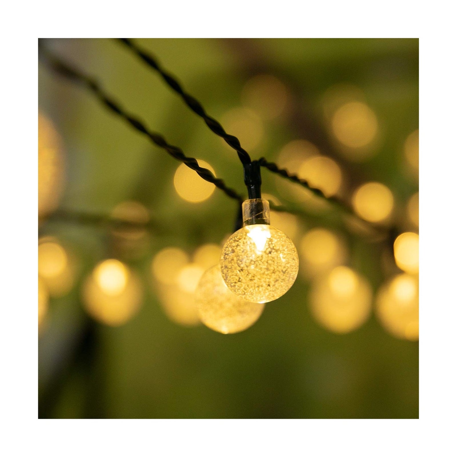 Solar String Lights Outdoor 60 LED 36FT Crystal Globe Lights with 8 Lighting ...
