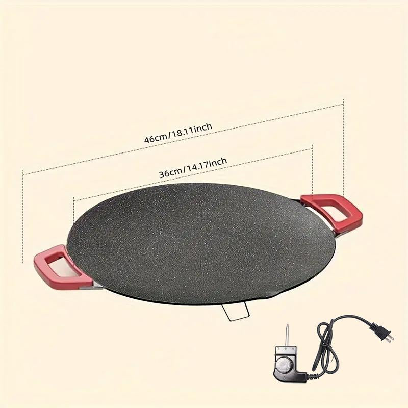 AORAN 1500W Portable Electric Korean BBQ Grill, Indoor Smokeless Grillnon-Stick Grill Pan, Adjustable Temperature Control,Nonstick Surface,Comal