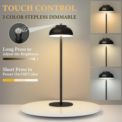 2 Pack Led Cordless Table Lamps Rechargeable,T