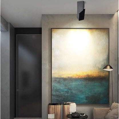 LED Indoor Ceiling Spotlight 360°Adjustable Wall Light - Art DIY Spotlights -12W Warm White Light 3000K Ceiling Downlight -Surface Mounted COB Lighting Swivel Lamp (Black-3000K)
