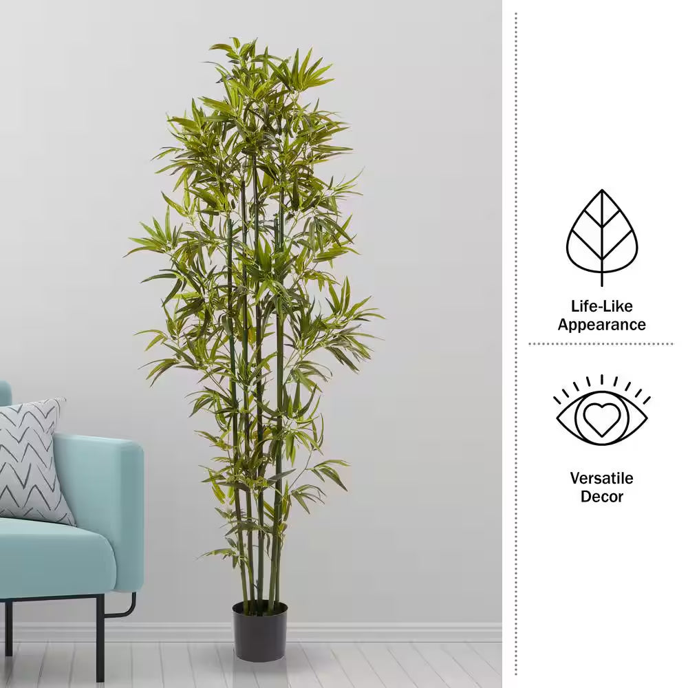 6 Ft. Artificial Bamboo Trees (Set of 2)