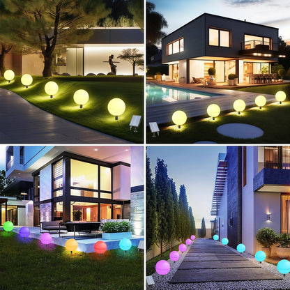 Solar Lights Outdoor Waterproof Decorations, 5 Pack Solar Globe Lights for Outsi