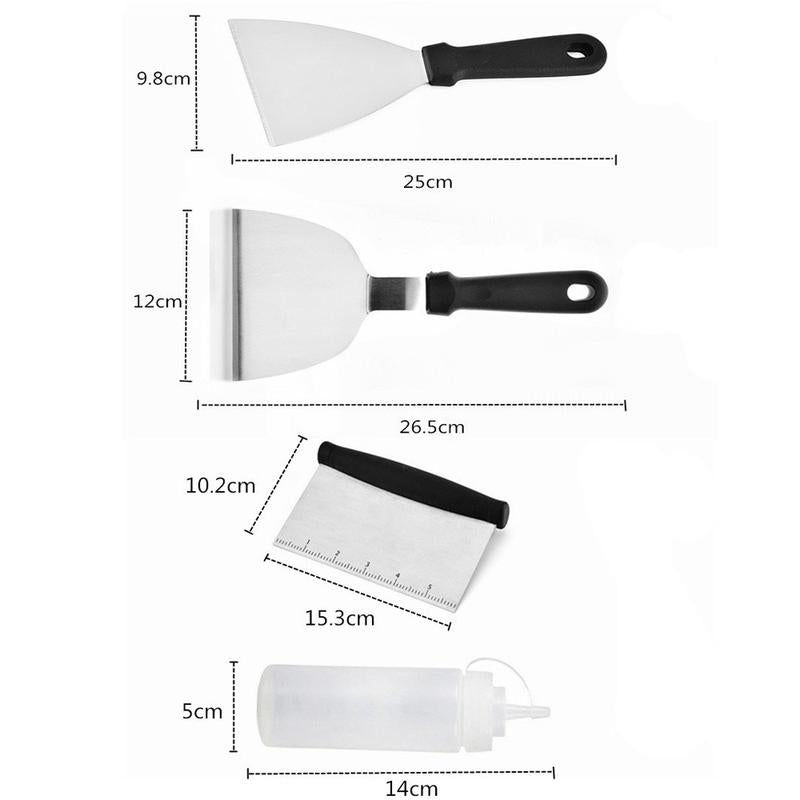 Griddle Accessories Kit,12Pcs Grilling Accessories Set,Flat Top Griddle Accessories Set for Outdoor BBQ Teppanyaki