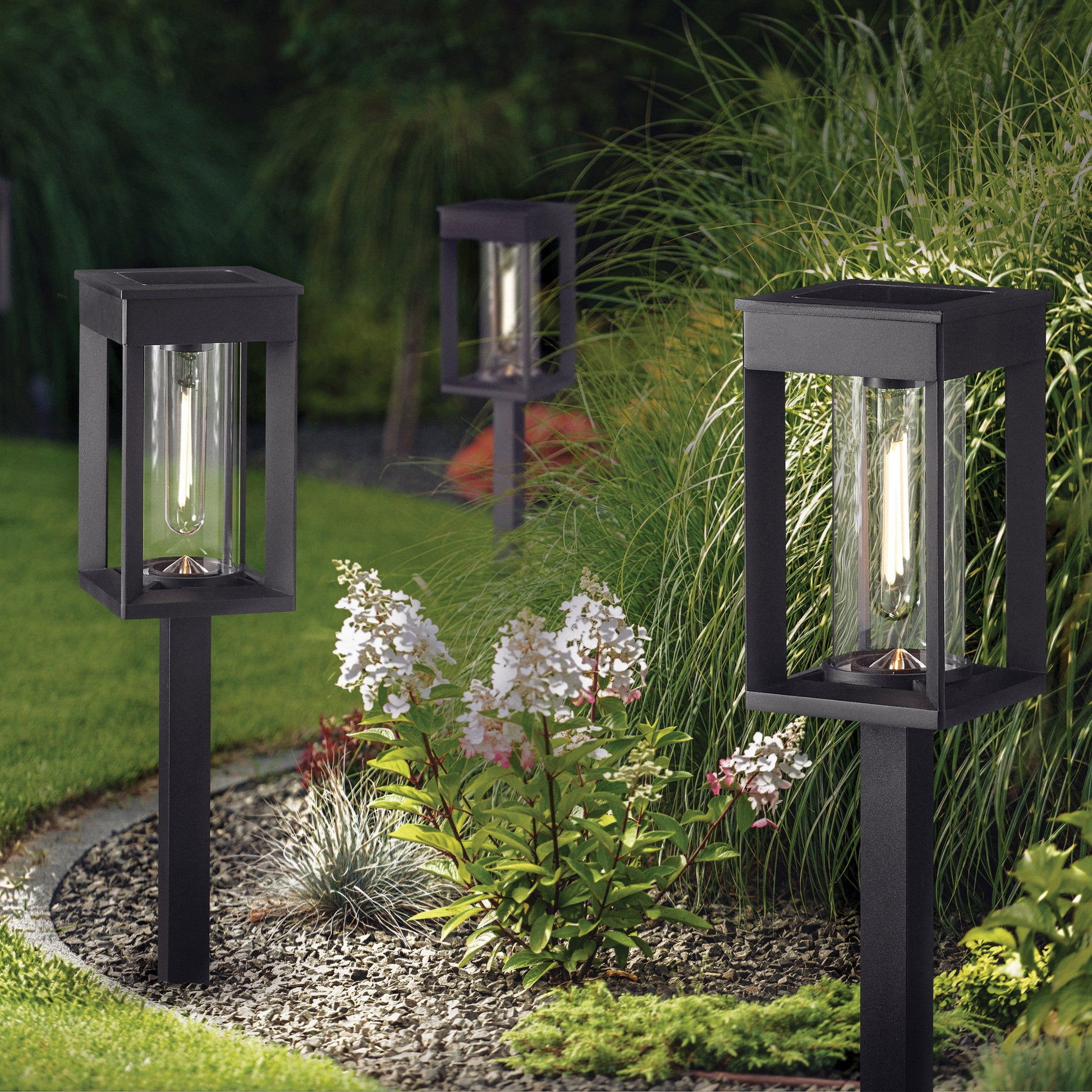 GTX Solar LED Pathway Lights, 4-Pack