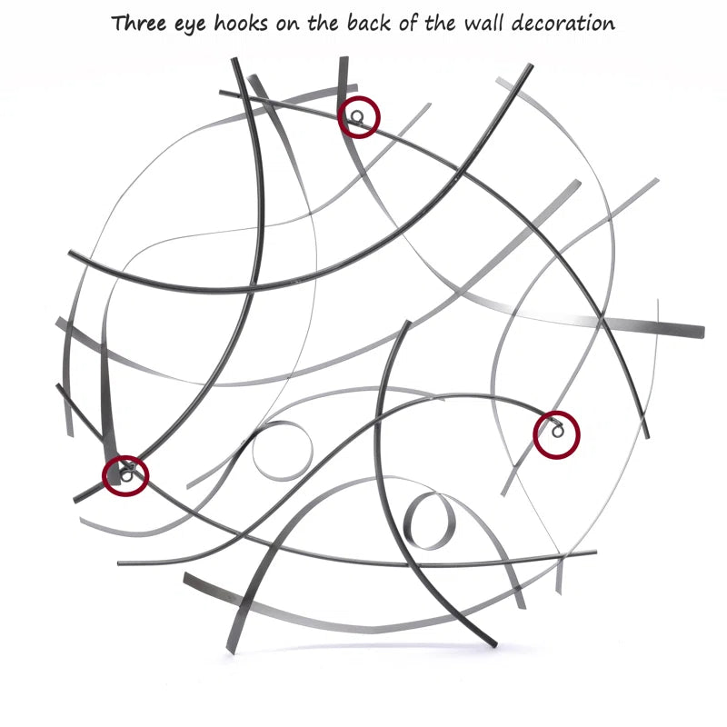 Handmade Modern Abstract Wall Decor on Metal