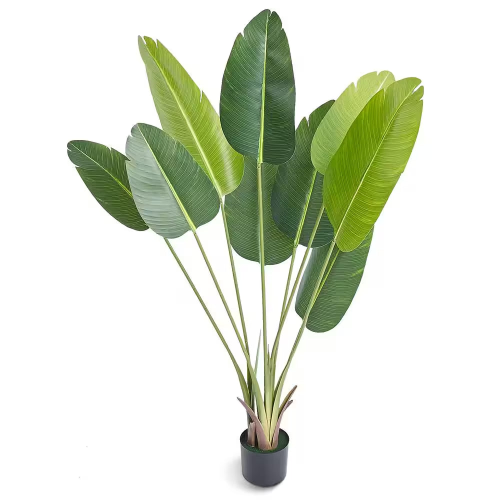 5 Ft. Artificial Birds of Paradise Tree Other Faux Plant Low-Maintenance Plant Lifelike Green Fake Tree