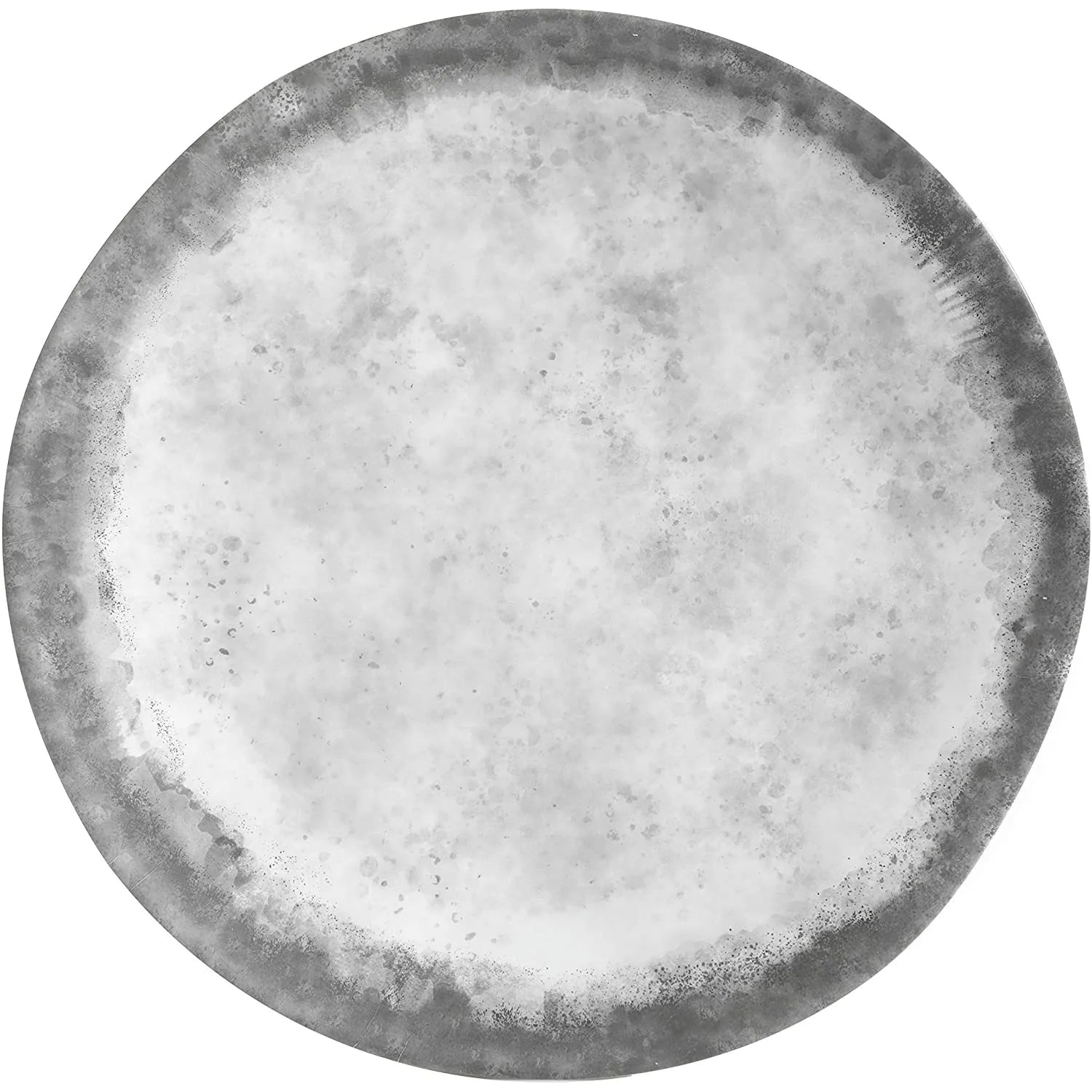 Granite Organic round Melamine Dinnerware Set, Service for Four (16Pcs), Marble