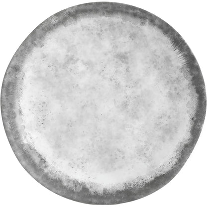 Granite Organic round Melamine Dinnerware Set, Service for Four (16Pcs), Marble