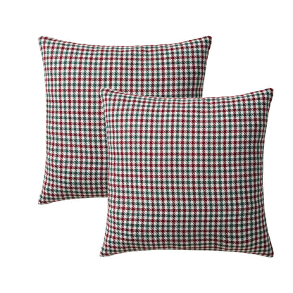 18" X 18" Multi Holiday Houndstooth Decorative Pillows (2 Count)