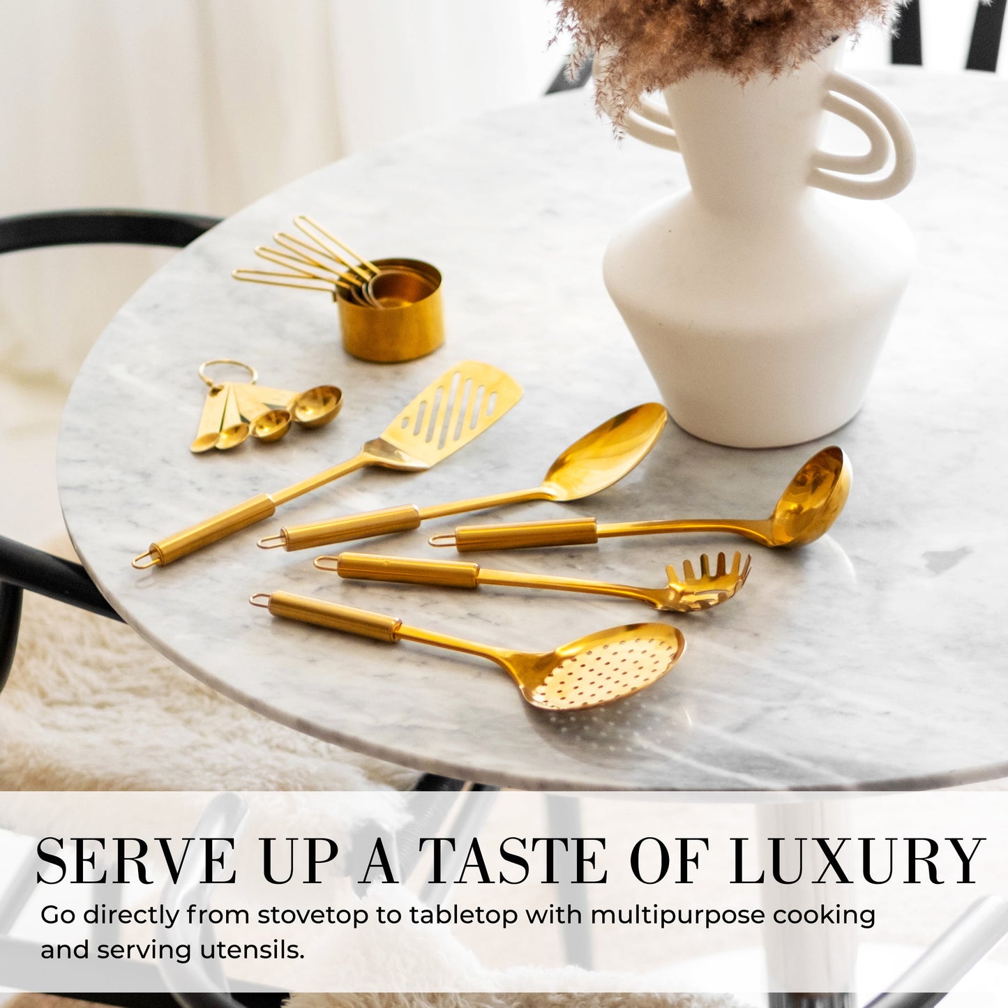 Gold Stainless Steel Cooking Utensils Set