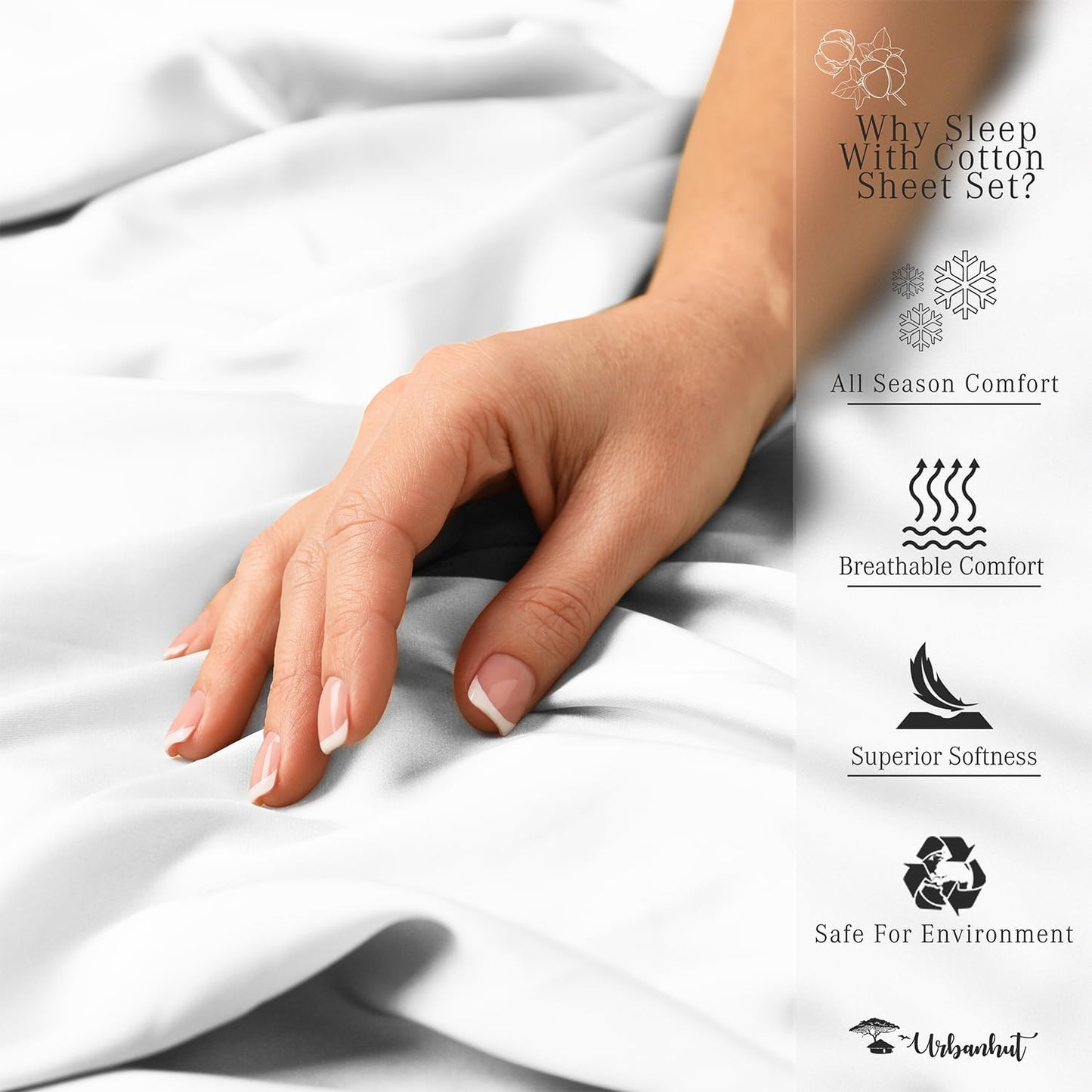 700 Thread Count Egyptian Cotton Sheets Full Size, 4Pc Sheet Set Soft Luxury Bed Sheets for Full Size Bed, Sateen Weave Hotel Sheets, 16'' Elasticized Deep Pocket - White