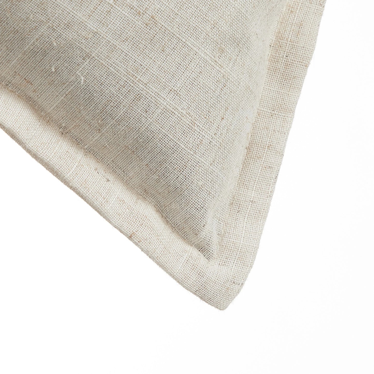 20"X20" 2-Pack Linen Decorative Pillows, Papyrus Beige