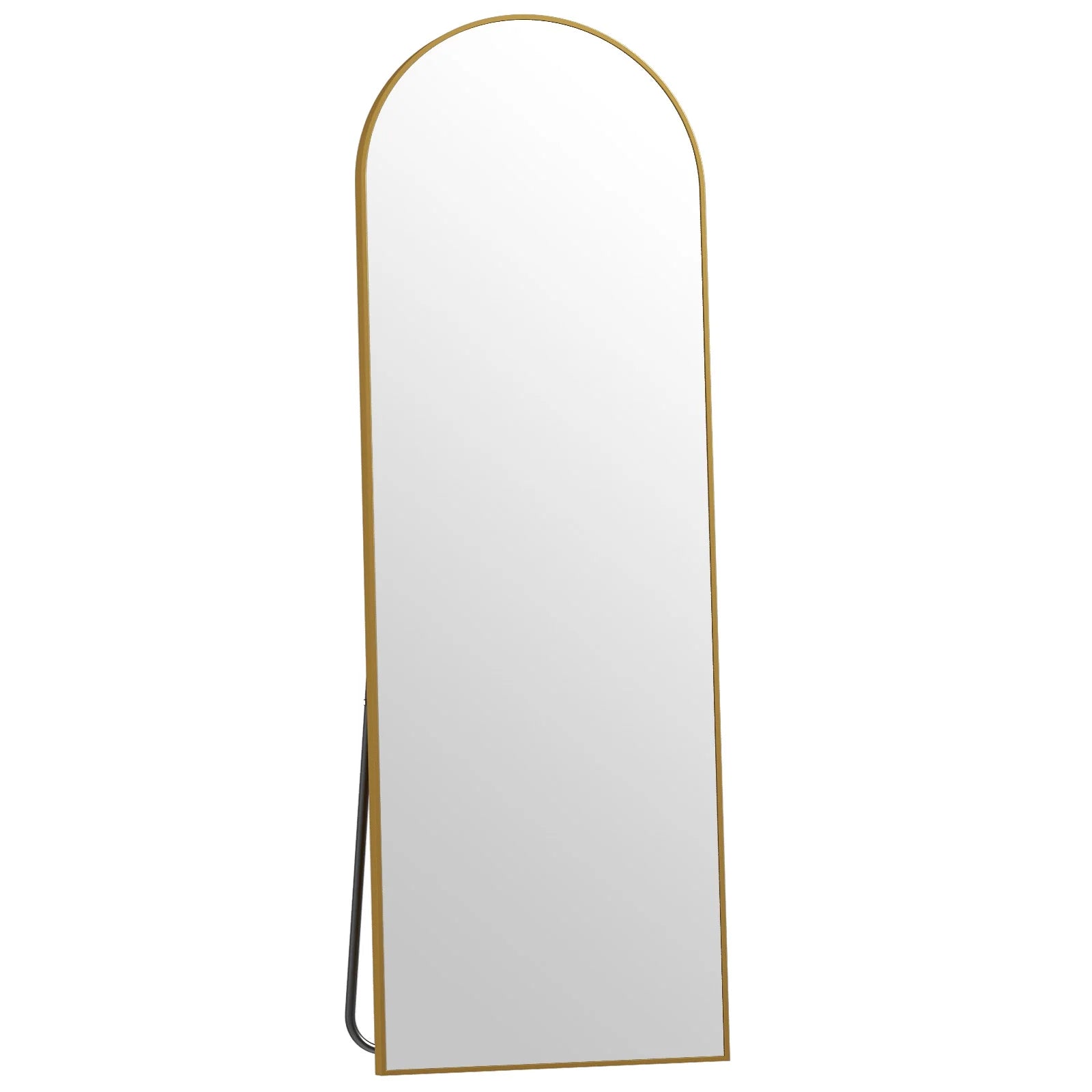 Arched Full Length Floor Mirror 64"X21.1" Full Body Standing Mirror,Gold