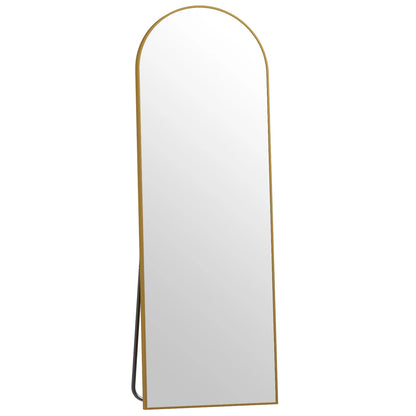Arched Full Length Floor Mirror 64"X21.1" Full Body Standing Mirror,Gold