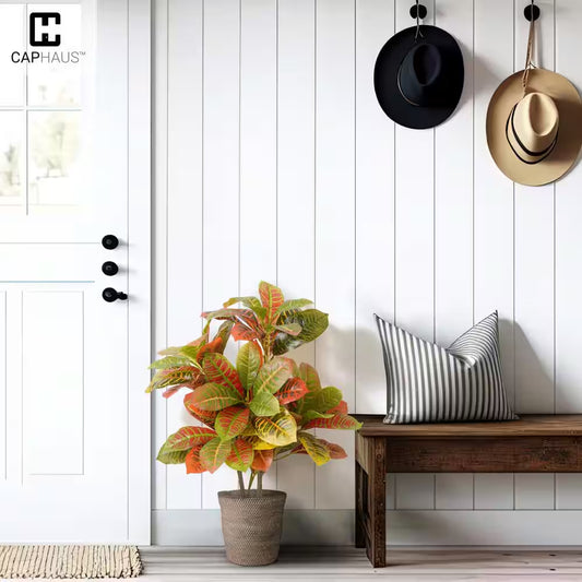 36 In. Artificial Topiary Croton Tree, UV Resistant Artificial Plants, Faux Trees in Pot W/Dried Moss