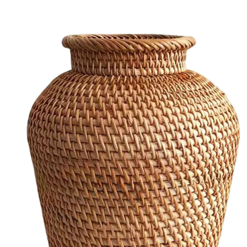 Rattan Vase Flower Pot Holder Plant Storage Wicker Vases Decor