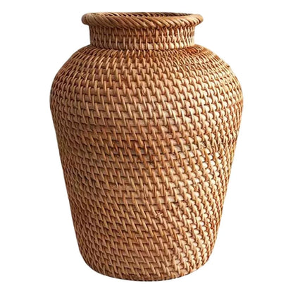Rattan Vase Flower Pot Holder Plant Storage Wicker Vases Decor